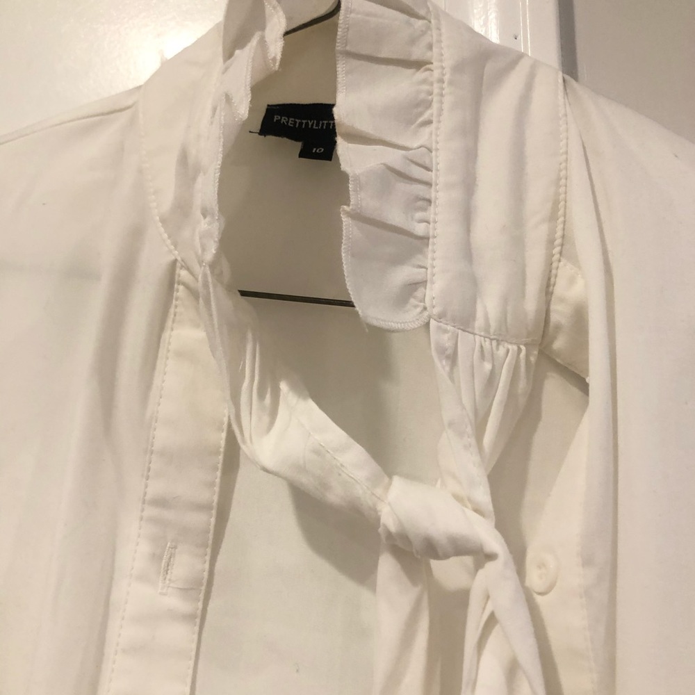 Pretty Little Thing White Long Sleeve Tie Maxi Dress Size UK10- 6 US - Picture 9 of 9